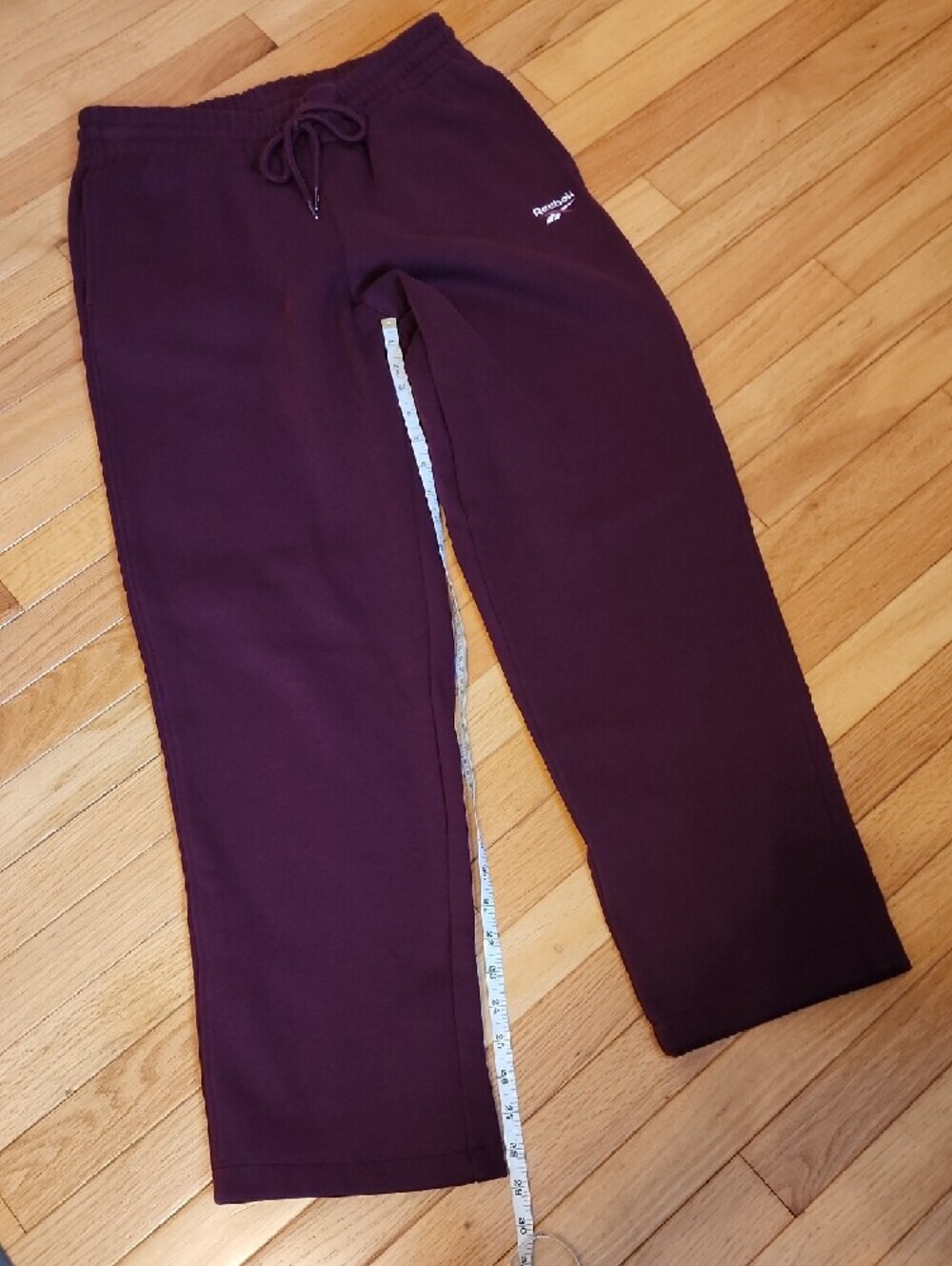 Reebok Maroon Jogger Sweatpants with Drawstring - Picture 2 of 4